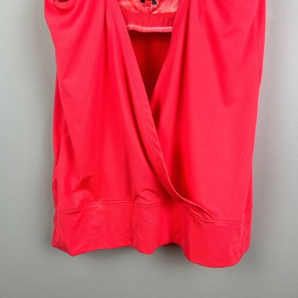 Under Armour Essential Banded Tank Top Open Back Coral Pink Active Wear Shirt XS - Picture 6 of 12